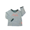 1M White & Green Stripe "You're So Welcome" Long Sleeve T Shirt - Hema