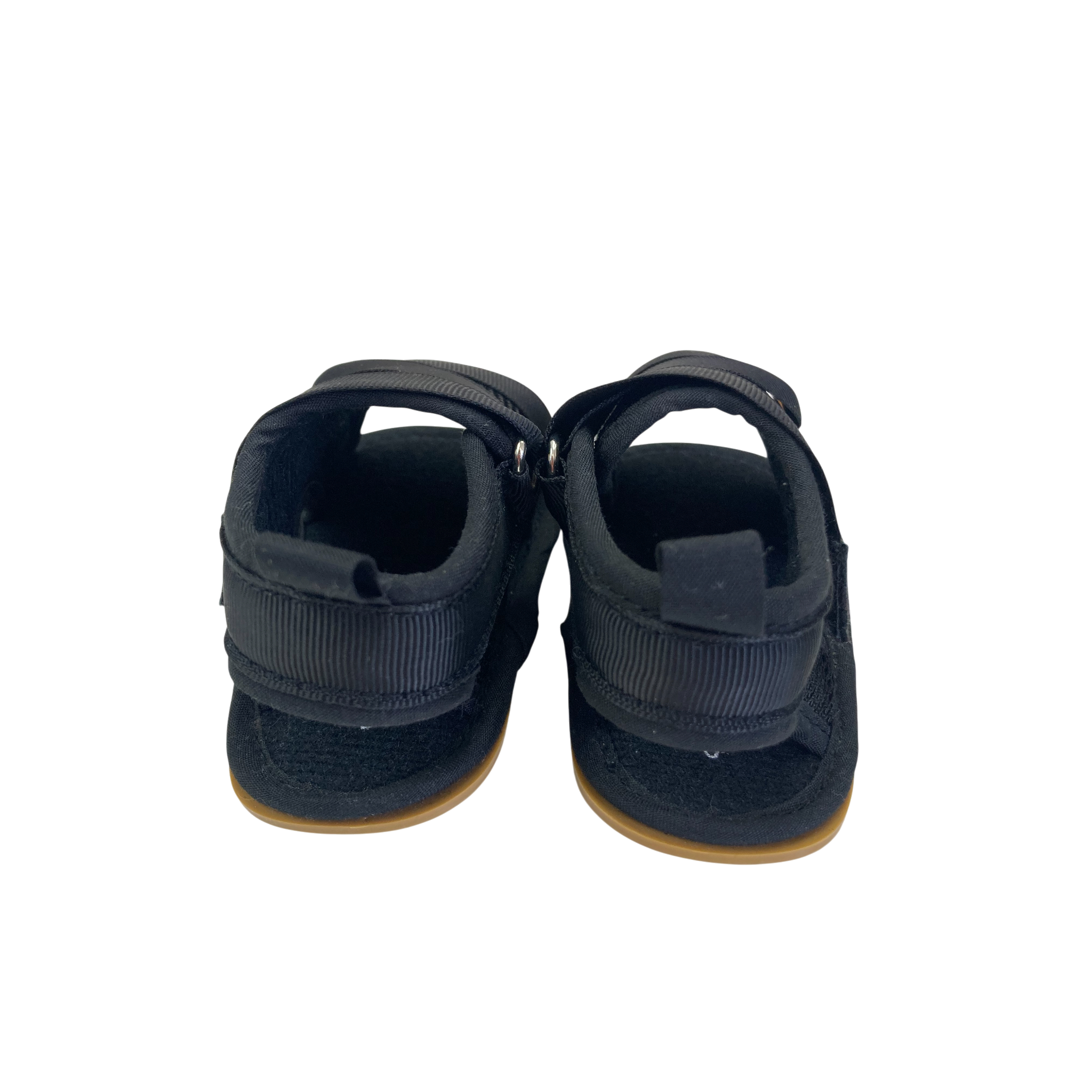Size 0 - Black Strappy Sport Soft Sole Sandals - Jet