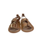 Size 0 - Tan Pleather Double Buckle Sandals - Jet