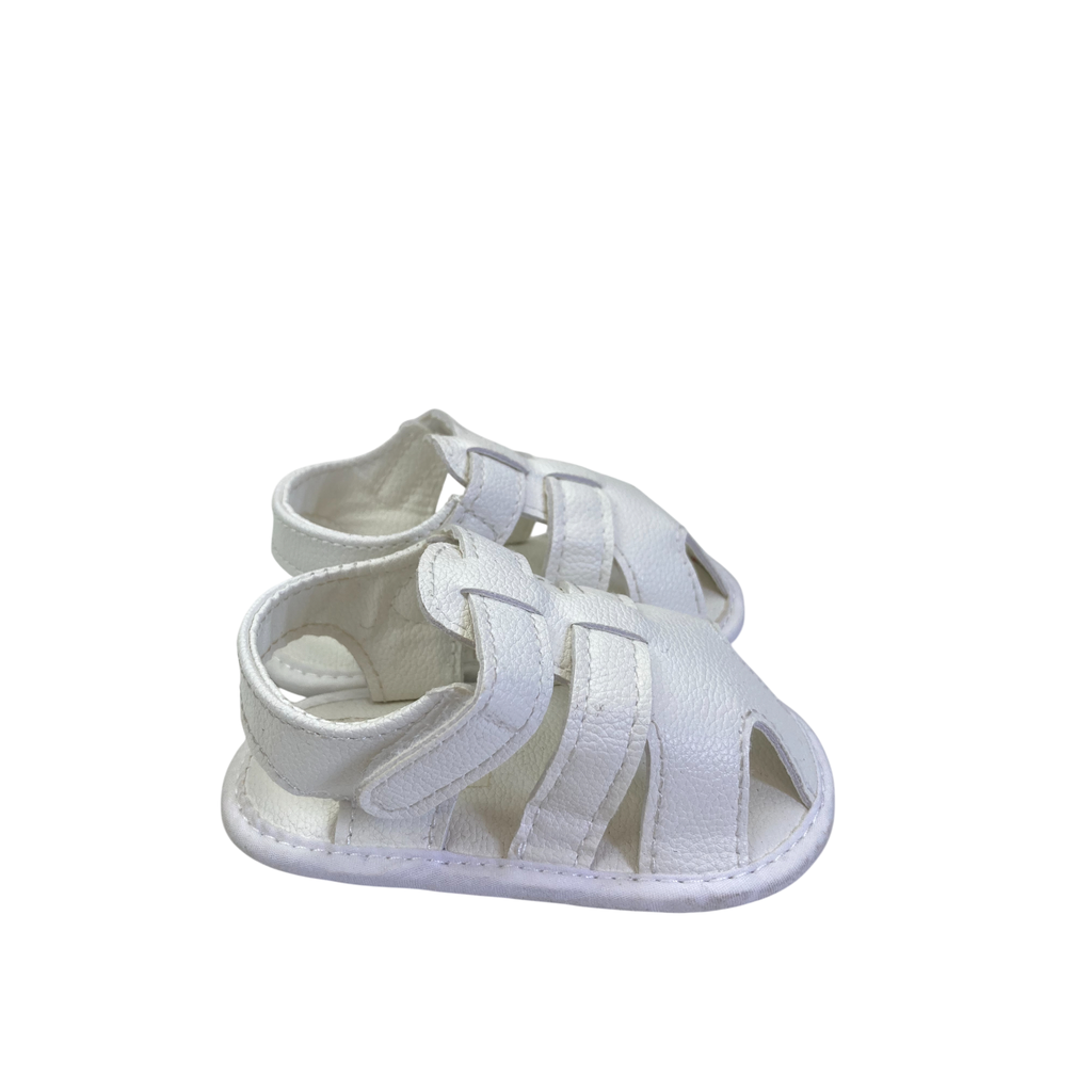 Size 0 - White Pleather Soft Sandals