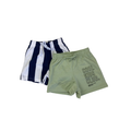 3-6M Mint Green & Navy Stripe Shorts - Mr Price