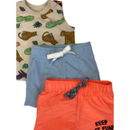 0-3M Animal Top, Blue & Orange Shorts - Mr Price, Cuddlesome