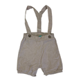 3-6M Beige Linen Blend Suspender Shorts - Ackermans