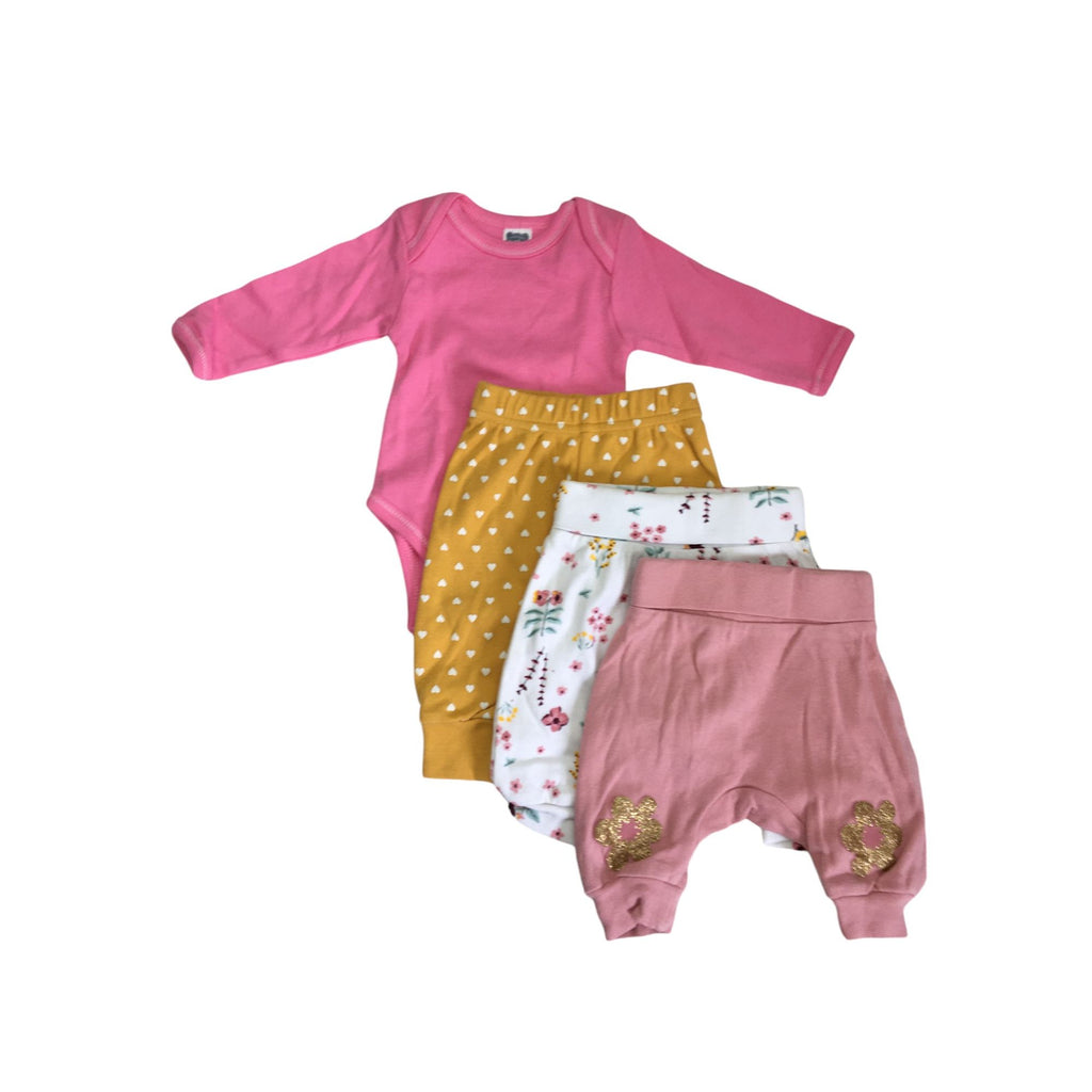 Newborn Pink & Yellow Floral Leggings & Bodysuit - Ackermans, Disney