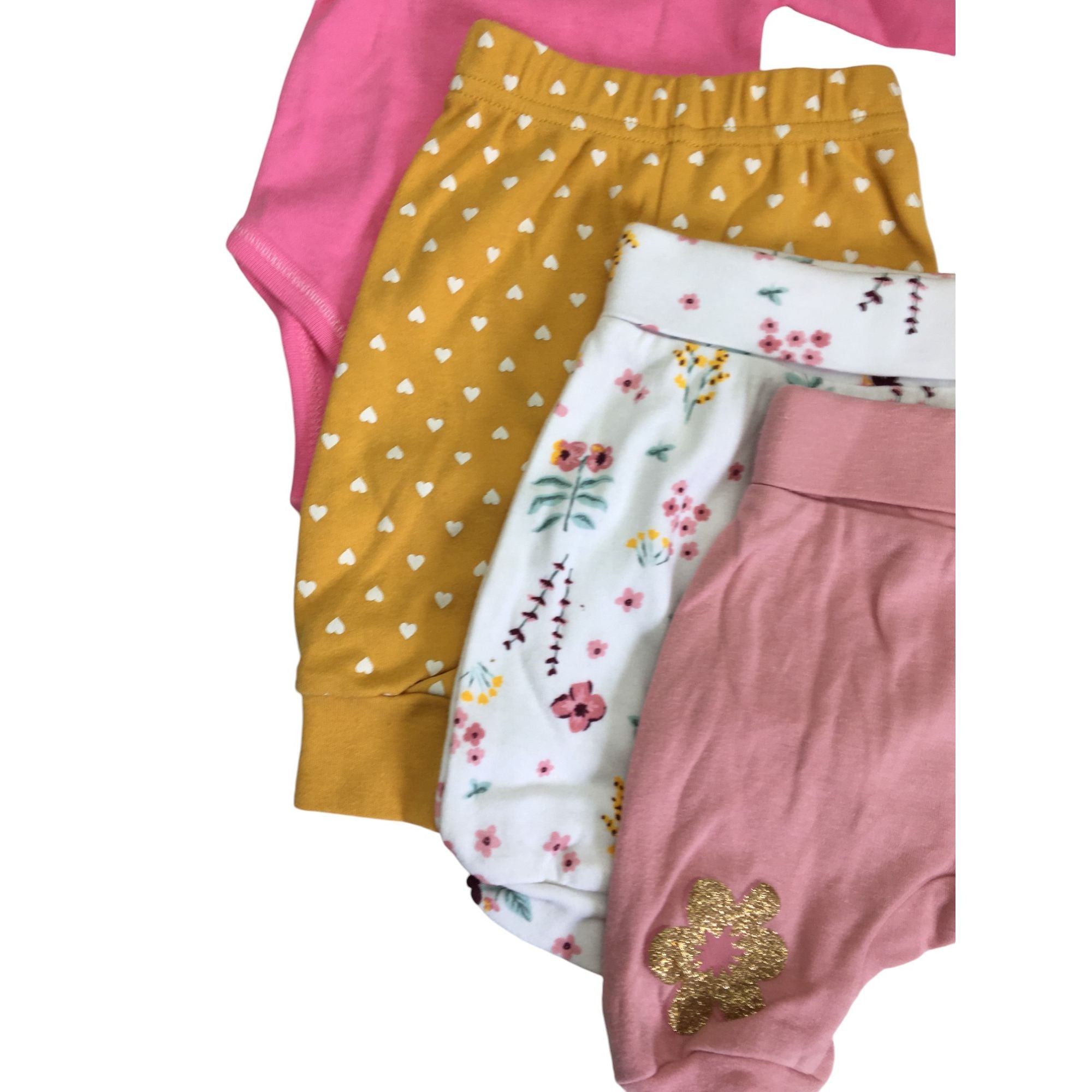 Newborn Pink & Yellow Floral Leggings & Bodysuit - Ackermans, Disney