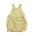 6M Yellow & White Stripe Seersucker Dungaree Romper - Petit Bateau