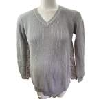 UK 10 Grey Knit & Lace Detail Maternity Sweater - ASOS