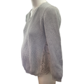 UK 10 Grey Knit & Lace Detail Maternity Sweater - ASOS