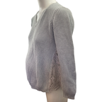 UK 10 Grey Knit & Lace Detail Maternity Sweater - ASOS