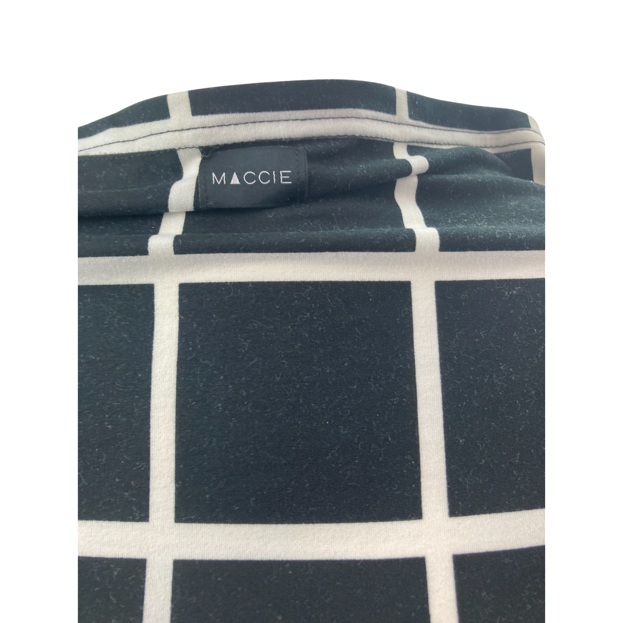 One Size - Black & White Grid Nursing & Car Seat Cover - Maccie
