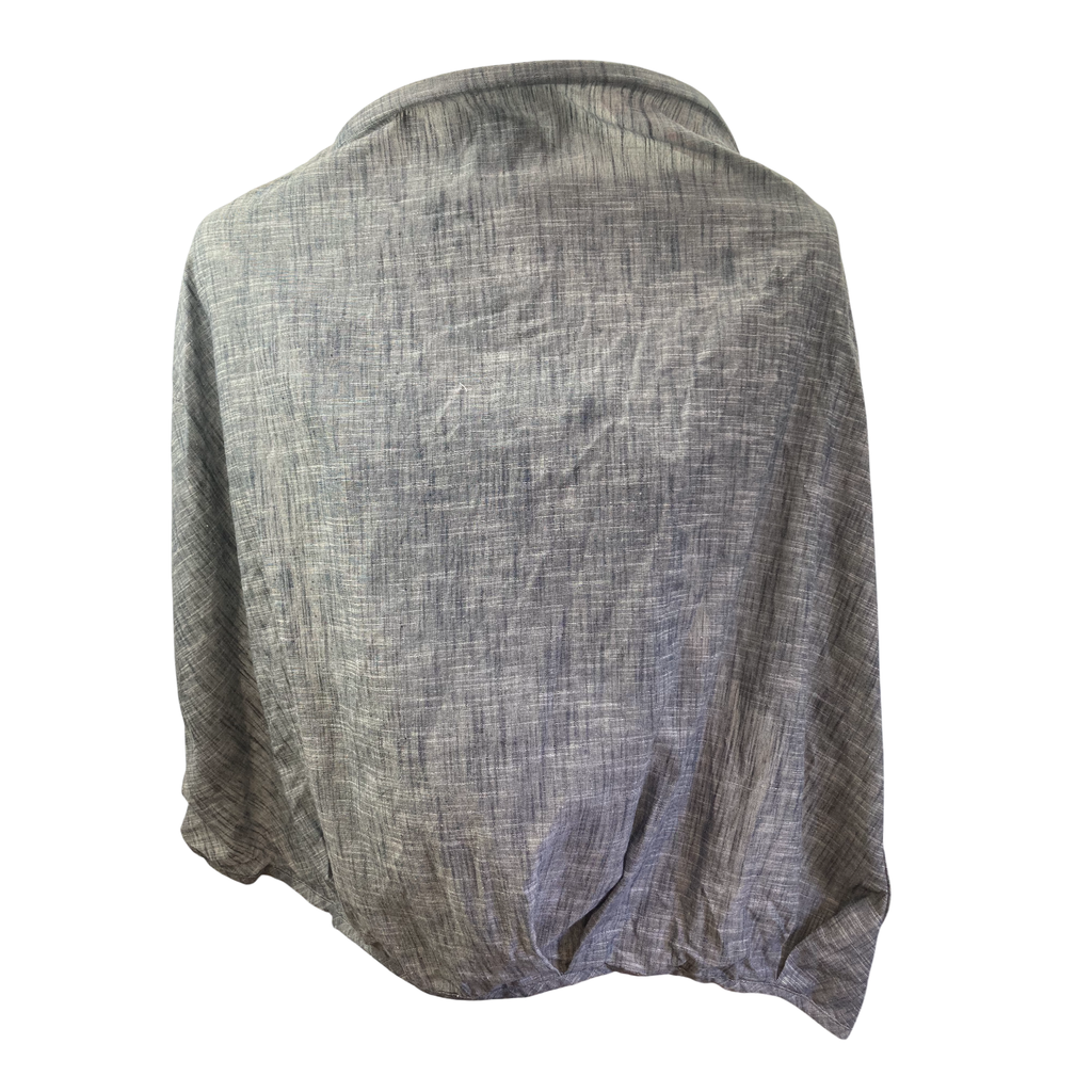 One Size - Blue Chambray Apron Nursing Cover - Baby Sense