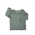 UK 4-6M Mint Green Ruffled Collar Top - H&M