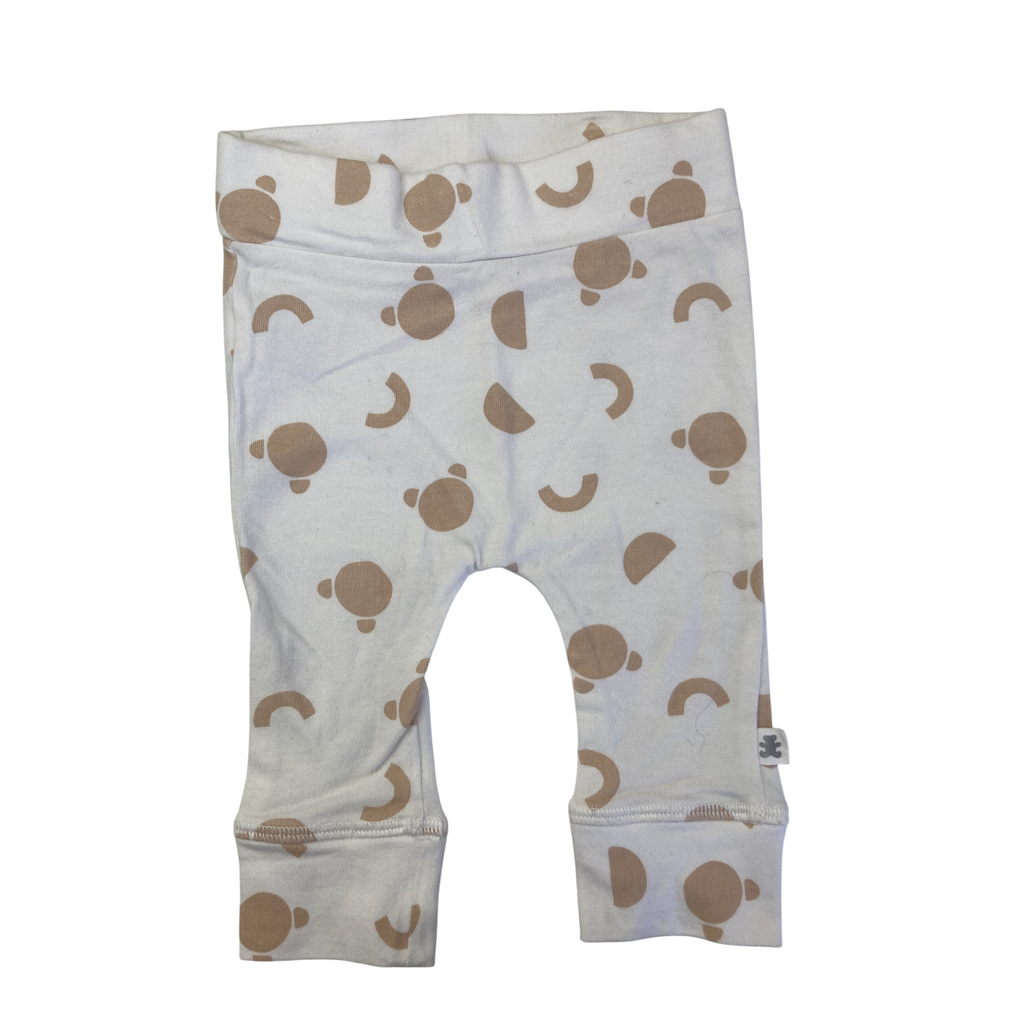 1-3M White & Beige Shape Cuffed Leggings - Woolworths