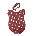1-3M Rose Pink Daisy Romper & Headband - Woolworths
