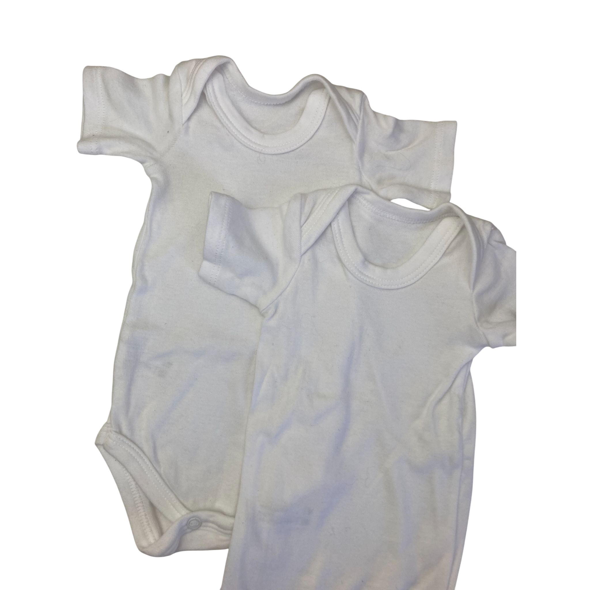 Newborn Set Of Two White Bodysuits - Woolworths