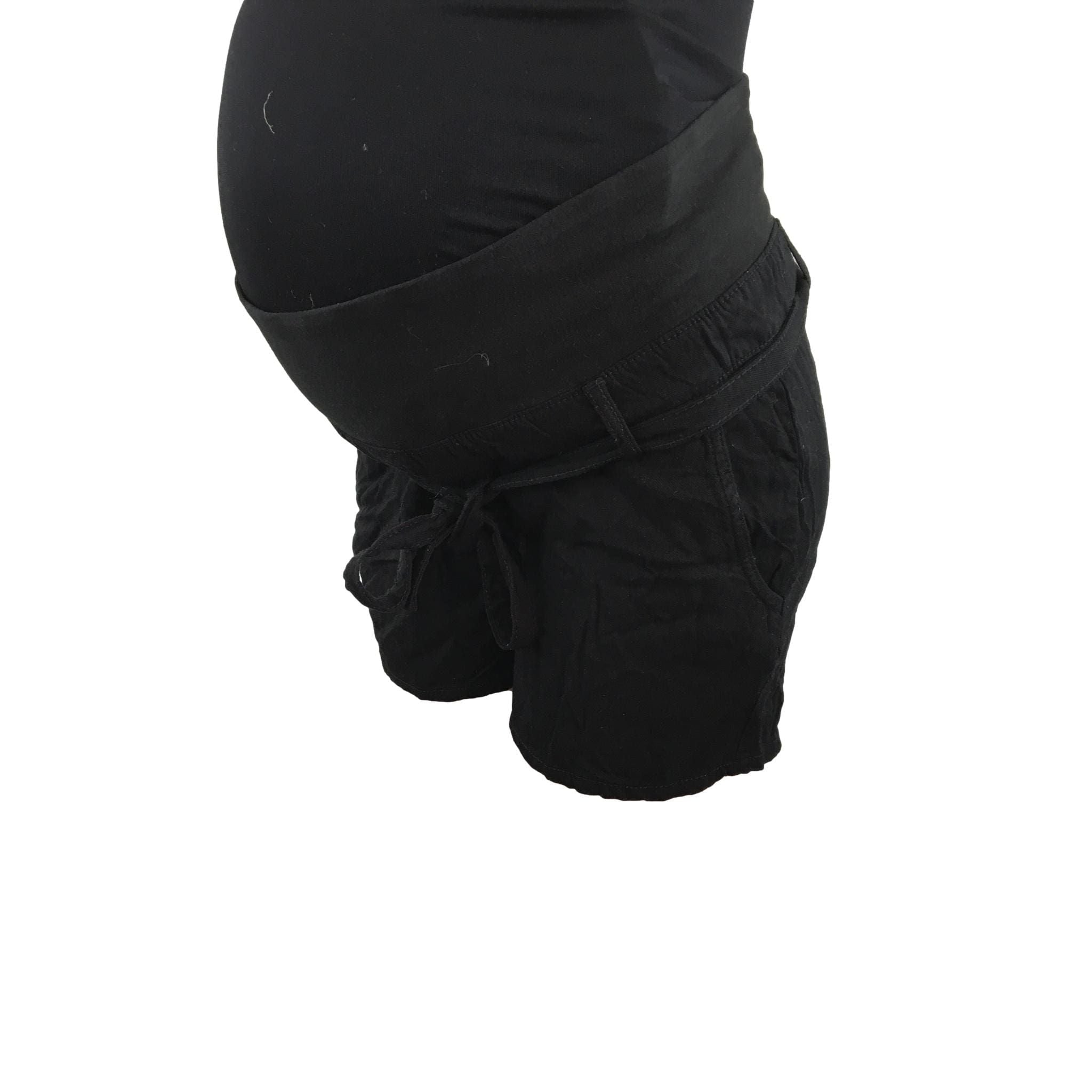 US Size 6 - Black Maternity Tie Shorts - H&M