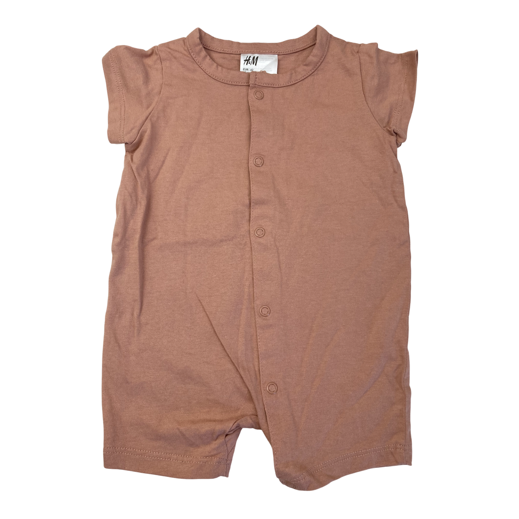 UK 2-4M Tan Snap Romper - H&M