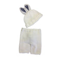 Newborn Cream & Grey Knit Bunny Leggings & Beanie - Shein