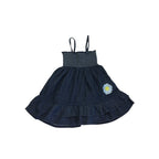 12-18M Dark Blue Denim Shirred Dress