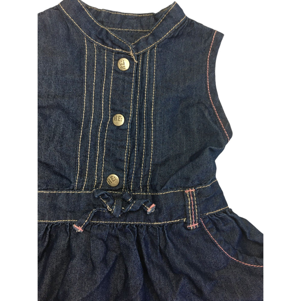 12-18M Dark Blue Sleeveless Denim Shirt Dress - Re: