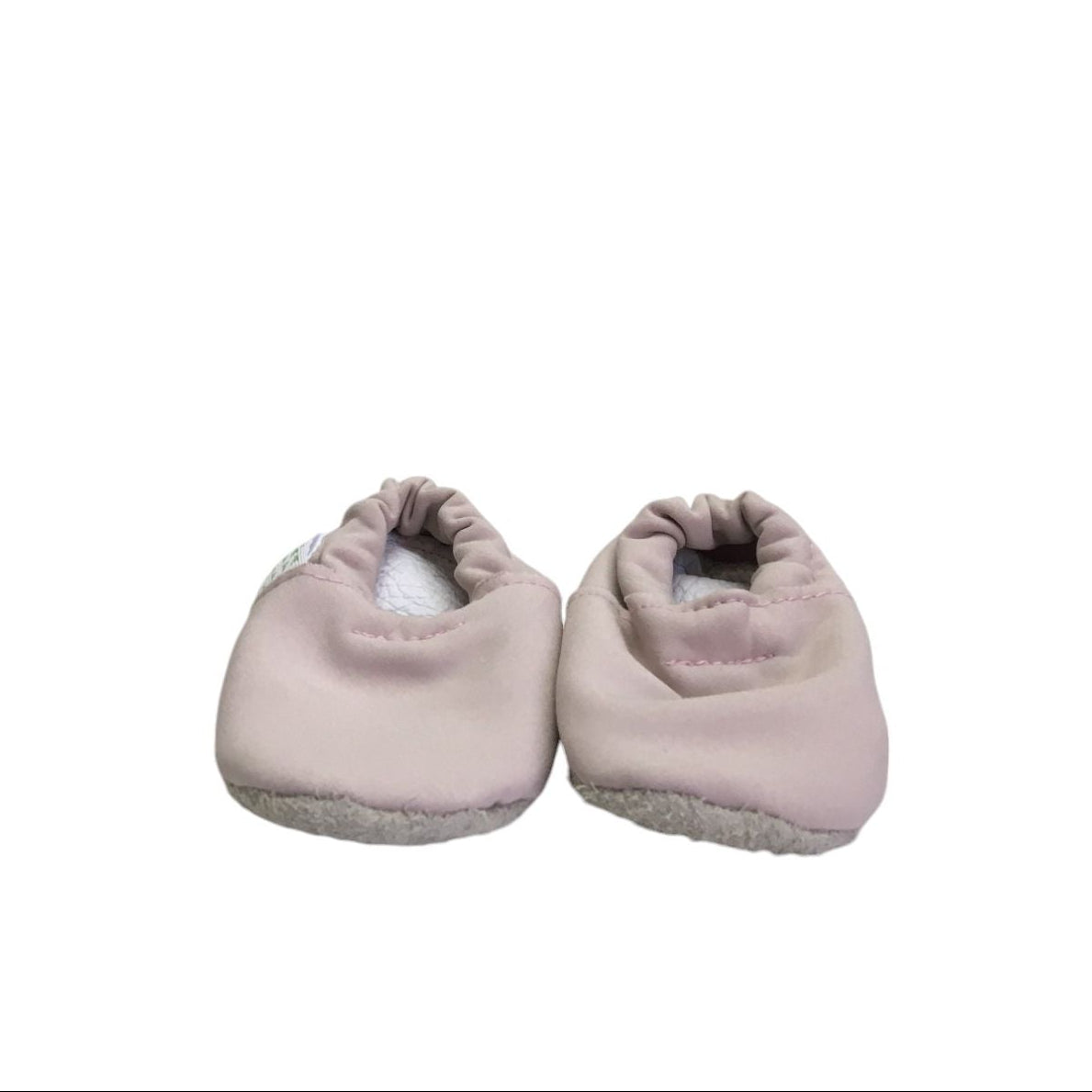 0-6M Pink Leather Sole Slippers - Pitta Patta