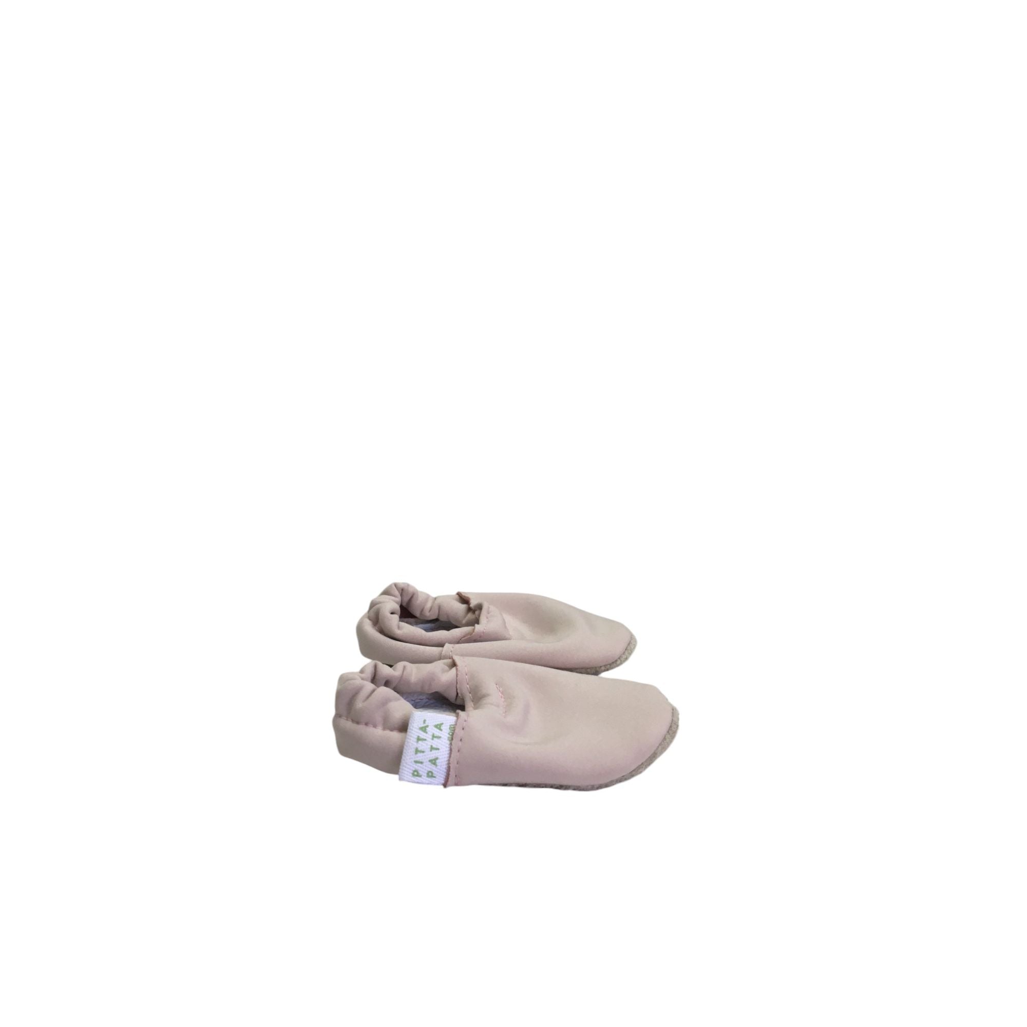 0-6M Pink Leather Sole Slippers - Pitta Patta