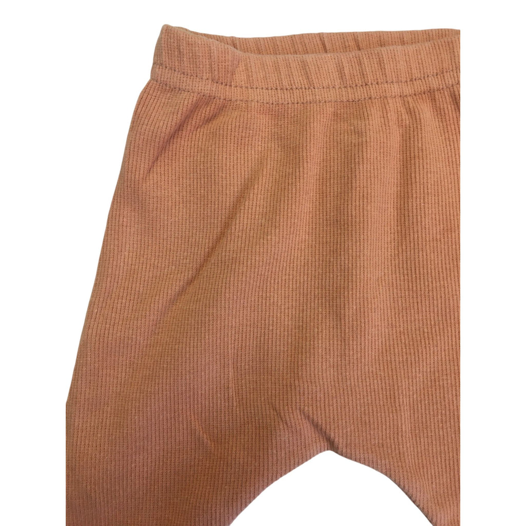 0-3M Orange Ribbed Leggings - Mr Price