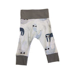 Newborn Stretch Jersey & Grey Sloth Leggings