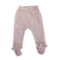 1-3M Pink & Cream Stripe Footed Leggings - Woolworths