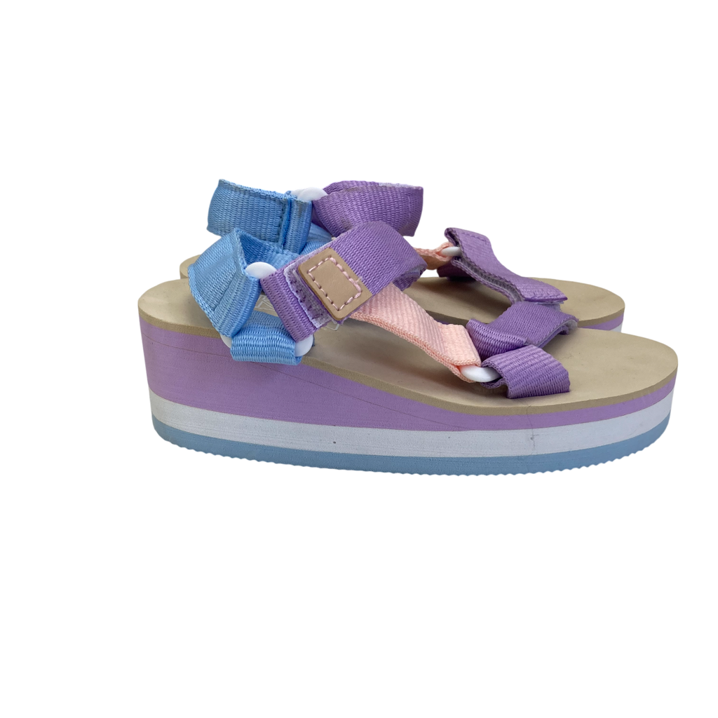 Size 12 - Pastel Sports Wedge Sandal - Real