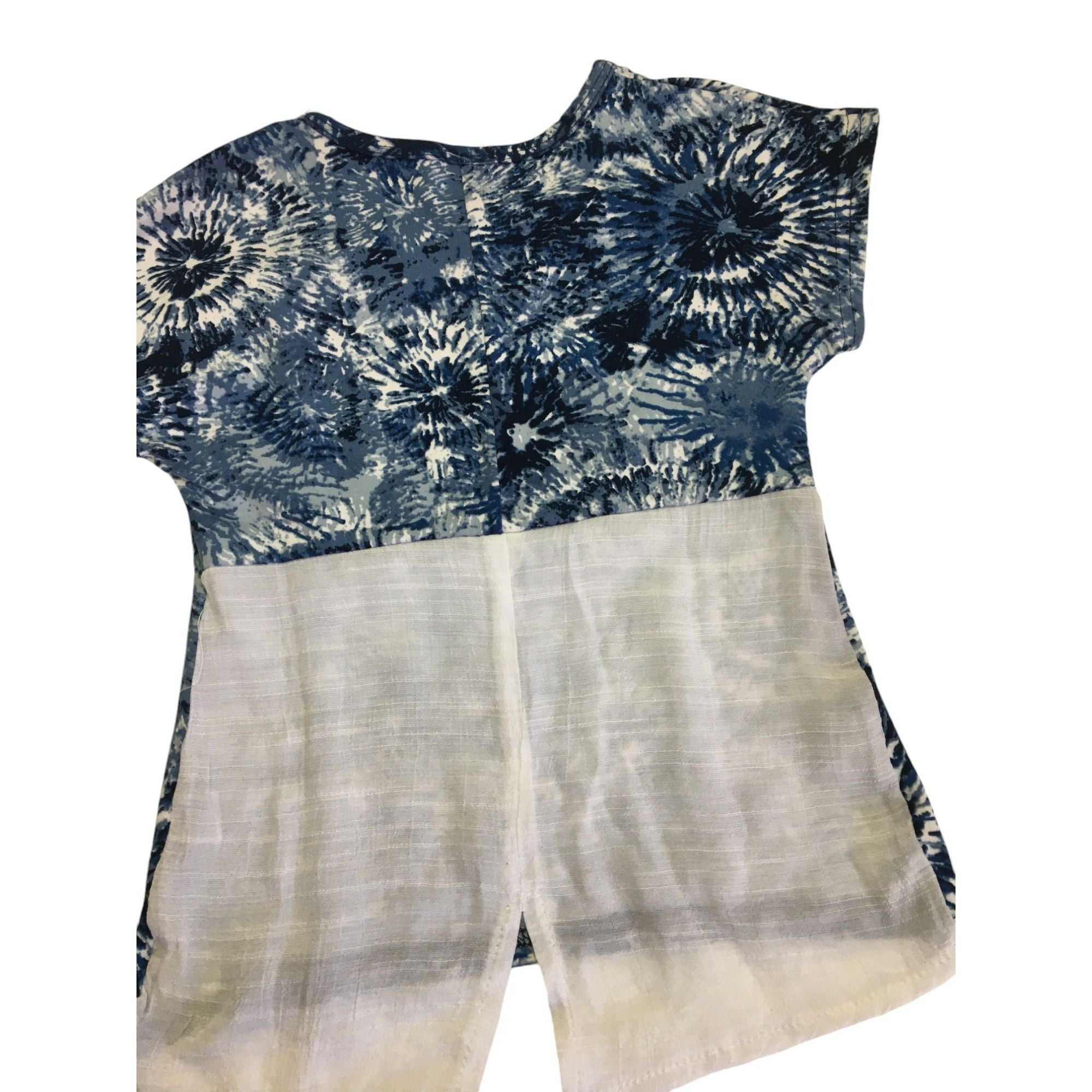 6-12M Blue Tie Dye Split Back Top - Babe