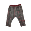 6-9M Maroon & Beige Houndstooth Soft Jogger - Zara