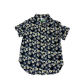 4-5Y Black Floral Viscose Button Shirt - Waga Dude