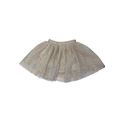 3-4Y Beige Pastel Dotted Tulle Skirt - Real