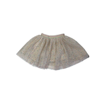 3-4Y Beige Pastel Dotted Tulle Skirt - Real