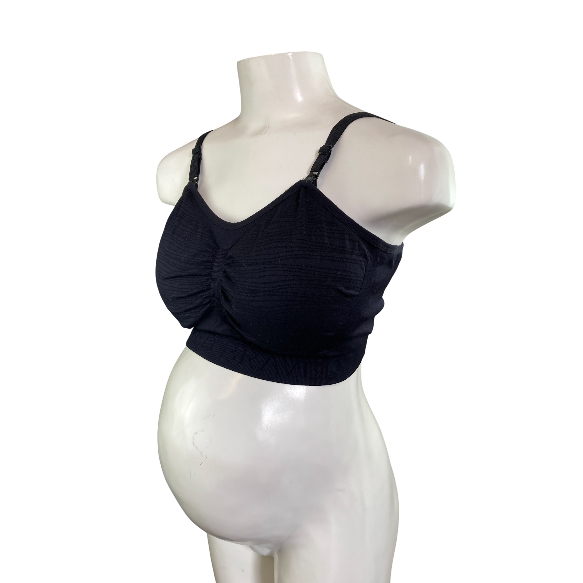 Extra Large - Black Double Layer Maternity & Nursing Bra - Kindred Bravely