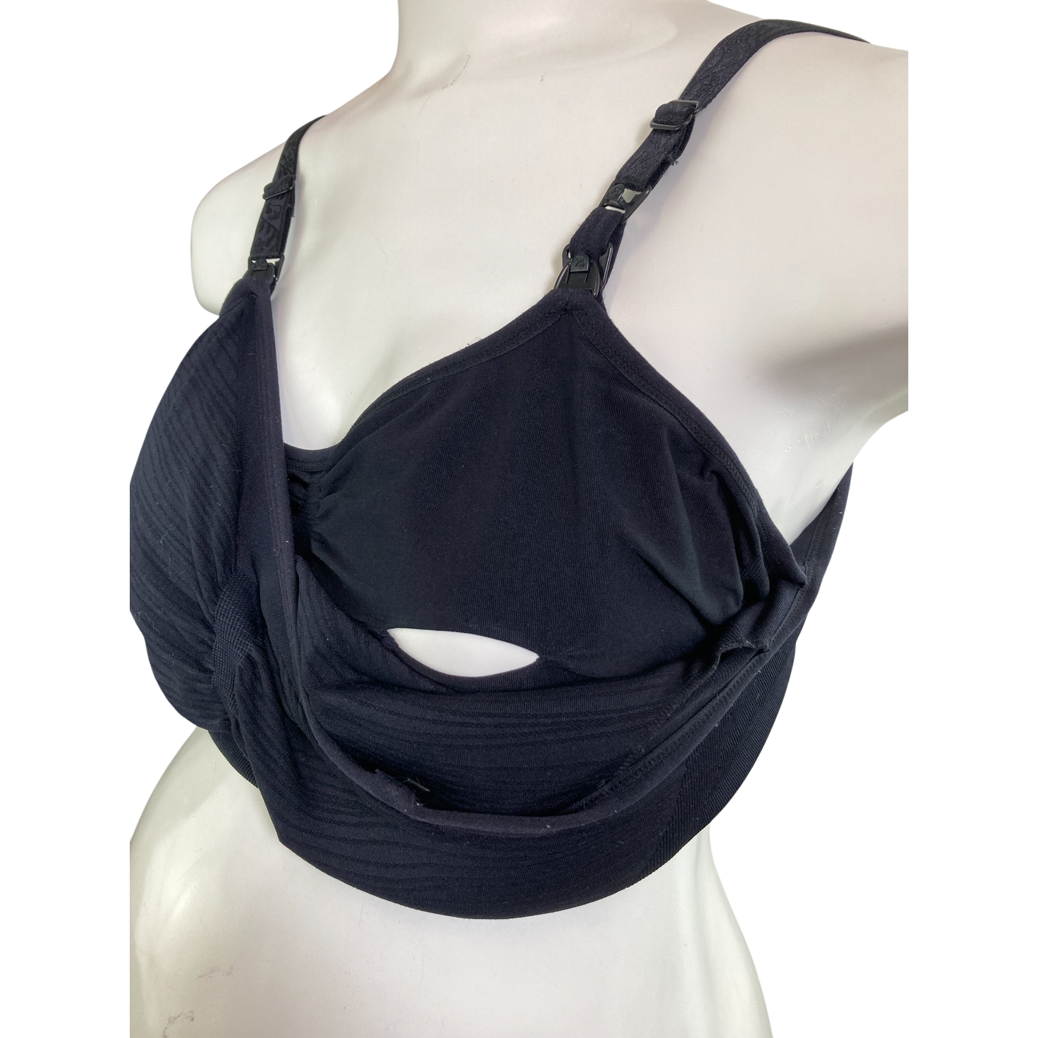 Extra Large - Black Double Layer Maternity & Nursing Bra - Kindred Bravely