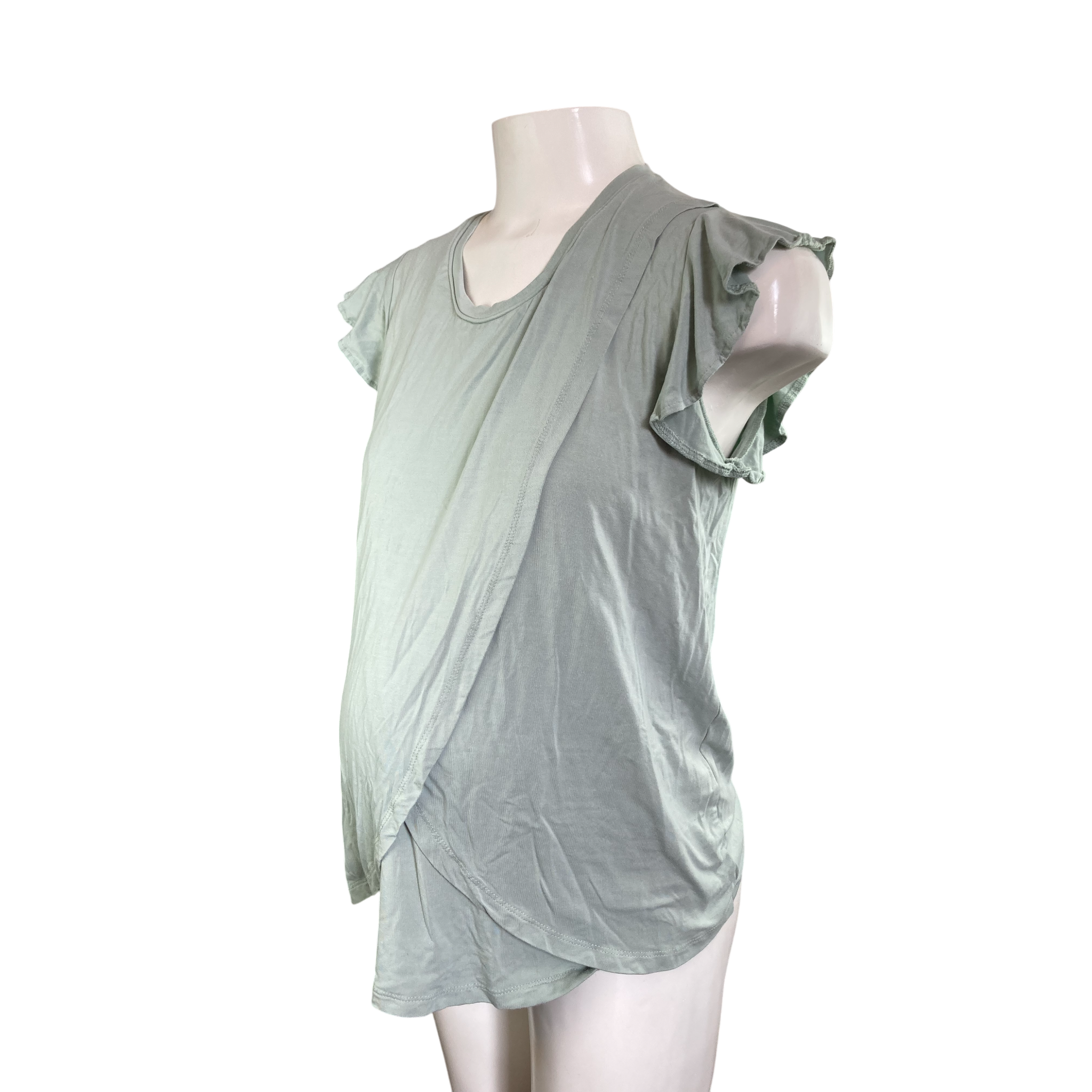Large - Mint Green Maternity & Nursing Tulip Top - Kindred Bravely