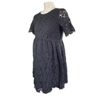 Large - Black Lace Maternity Dress - Gap