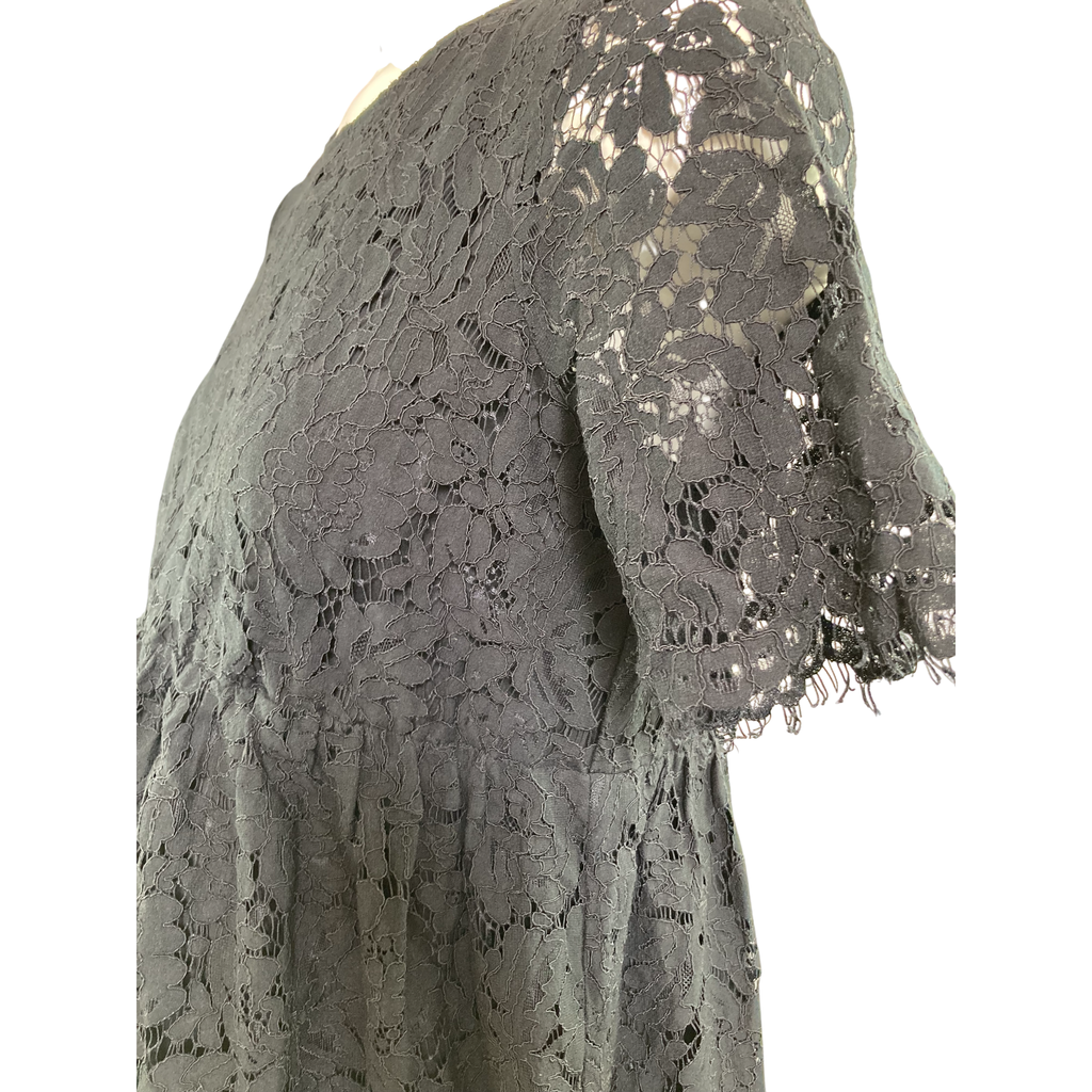 Large - Black Lace Maternity Dress - Gap