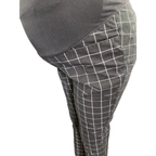 Size 11 - Black & Grey Grid Maternity Chino Pants - Old Navy