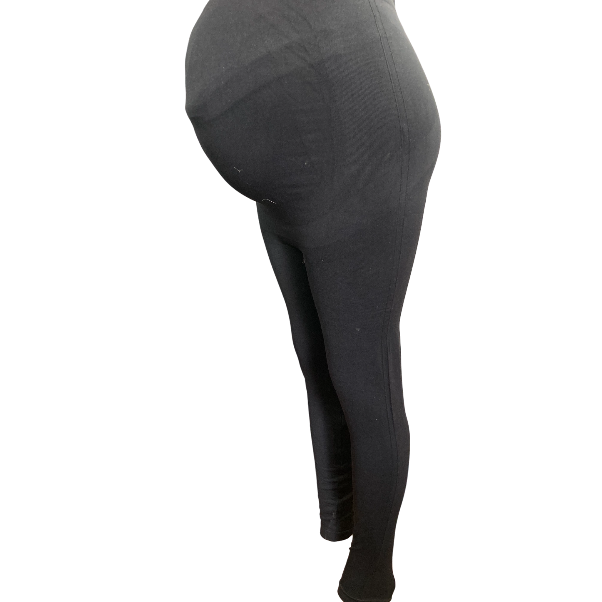 Large - Black Support Seamless Maternity Leggings - Blanqi