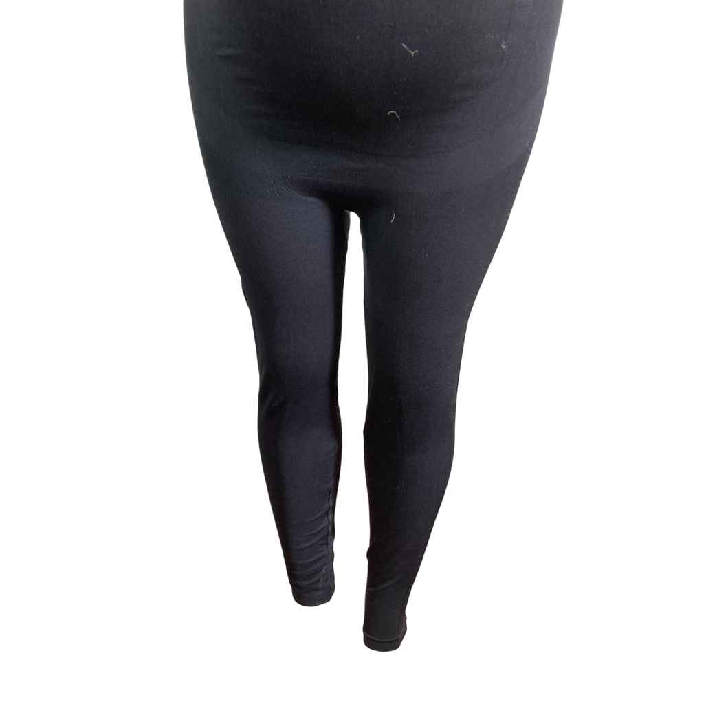 Large - Black Support Seamless Maternity Leggings - Blanqi