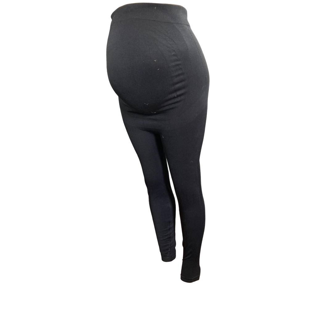 Large - Black Support Seamless Maternity Leggings - Blanqi