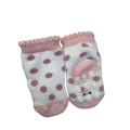 0-3M White & Pink Non Slip Socks - Woolworths