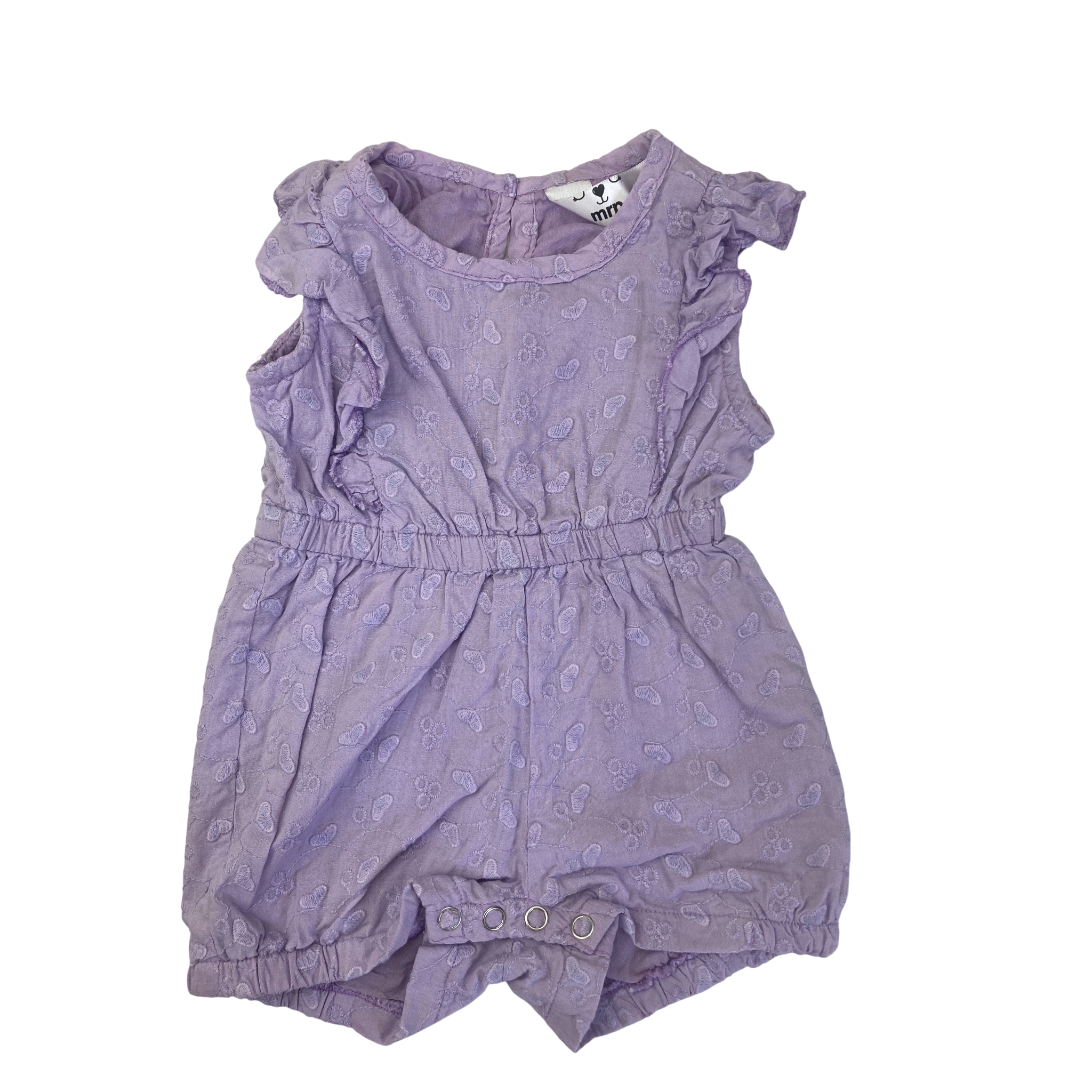3-6M Lilac Pindot Romper - Mr Price