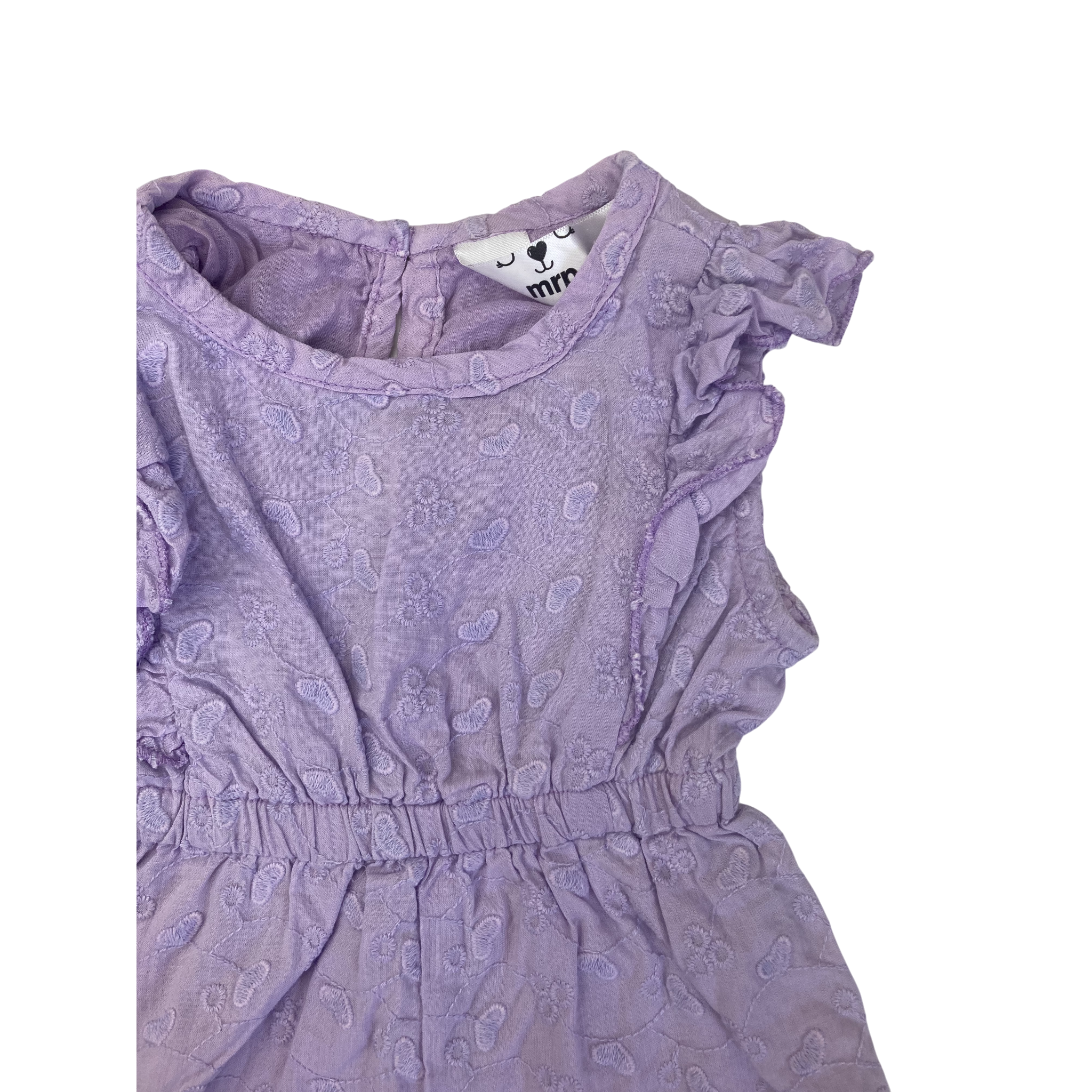 3-6M Lilac Pindot Romper - Mr Price