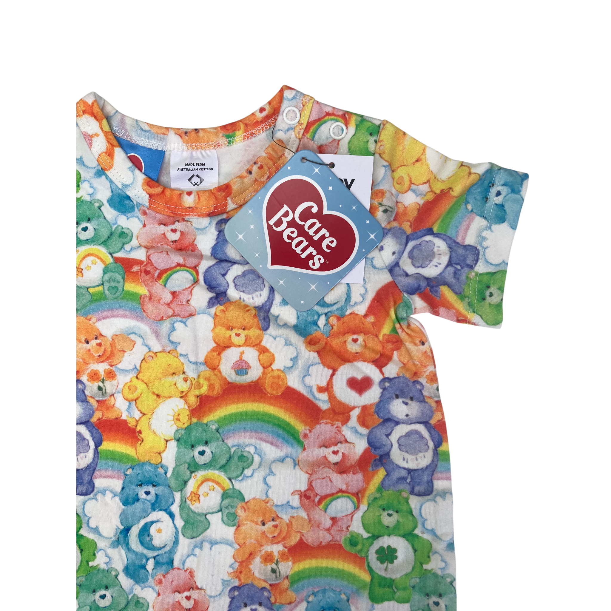 3-6M Pastel Care Bares Romper - Cotton On