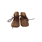 3-6M Tan Soft Leather Lace Up Soft Soles