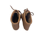 3-6M Tan Soft Leather Lace Up Soft Soles
